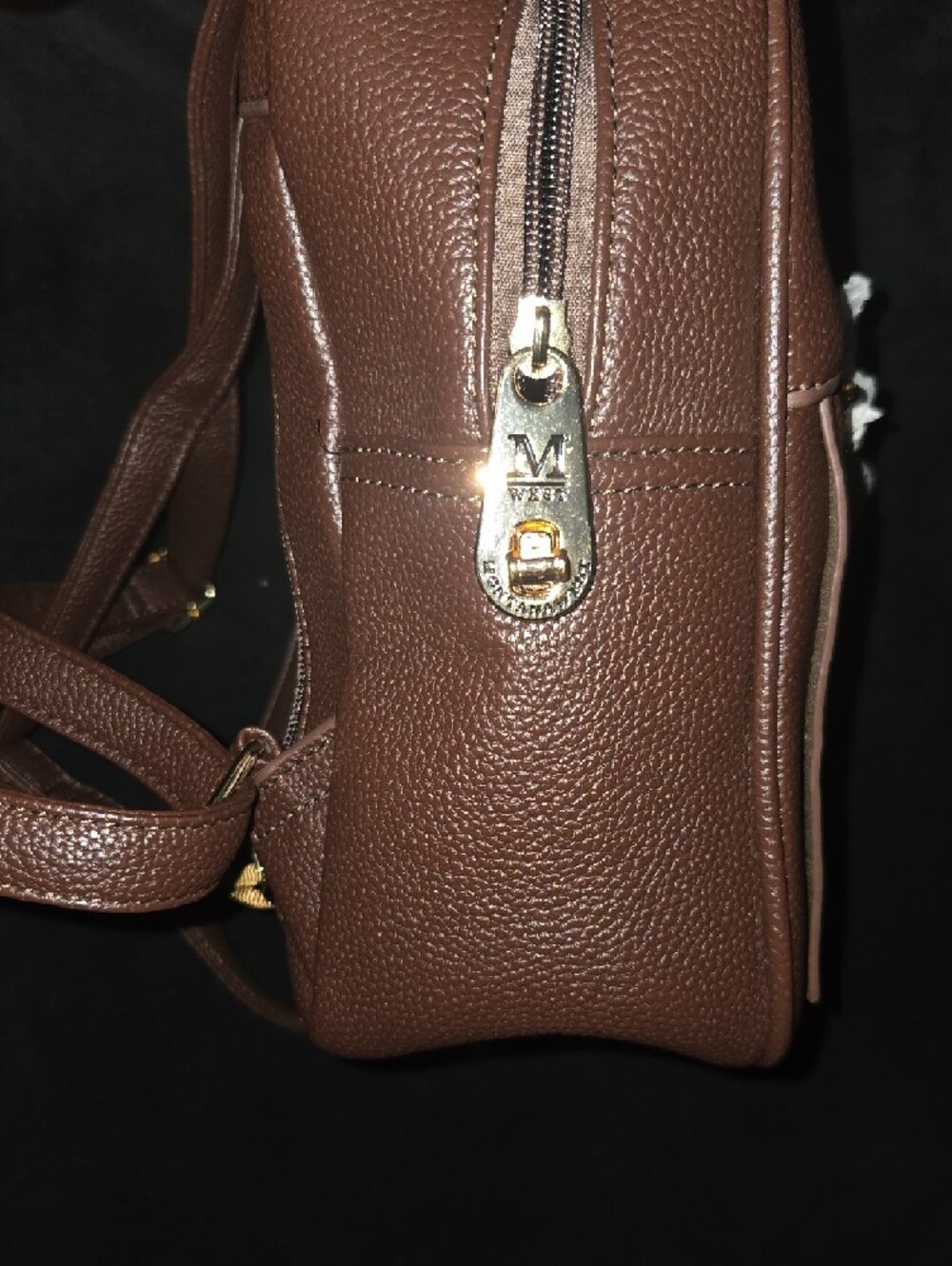 Montana West Brown Mini Backpack with Tassel Accent - Picture 4 of 6